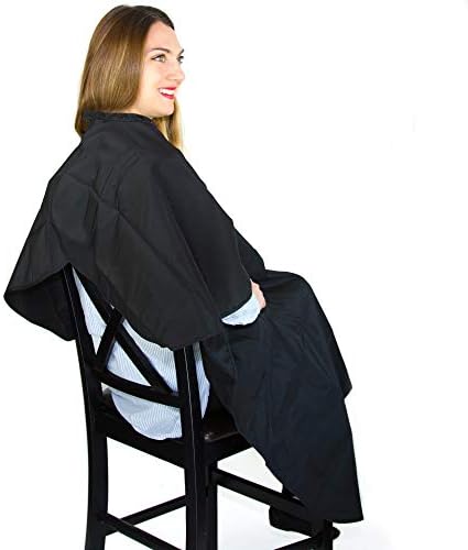 Black Hair Coloring Cape - Water-Resistant Salon Cape for Women - Image 4