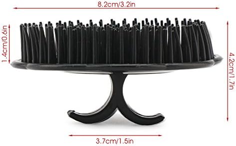 Segbeauty Mens Shampoo Brush, 4pcs Scalp Massage Brushes, Massage Hair Brush Floriated Shower Comb for Deep Cleaning Hair Men's Hand Brush Plastic Growth Beard Brush Pet Grooming Round Palm Brush - Image 6