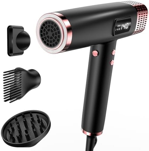 MESCOMB Hair Dryer with Diffuser, Dual Voltage Travel Blow Dryer,0.77 lb by MESCOMB