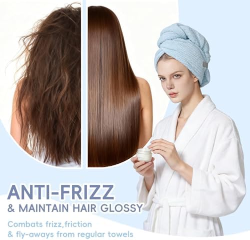 Large Microfiber Hair Towel for Women, Super Soft Absorbent Quick - Image 5