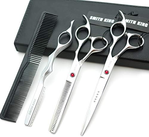7.0 Inches Professional hair cutting thinning scissors set with razor (Silver) - Image 2