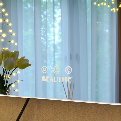 BEAUTME Vanity Mirror with Lights, Touch Control, 28.3 x 21.3 Inch White - Image 6