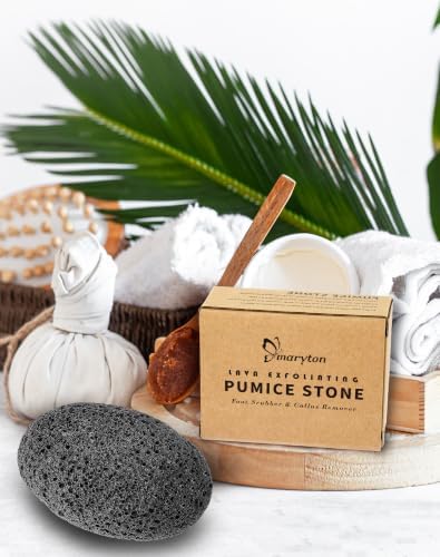 Maryton Natural Pumice Stone for Feet - Lava Foot Exfoliator Scrubber Pedicure Tools, Dead Skin Corn Callus Remover for Feet and Hands, 1 Count - Image 6