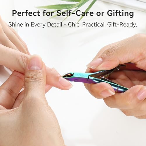 Makartt 3-Pack Rainbow Titanium Cuticle Nipper, Pusher Set - Image 7
