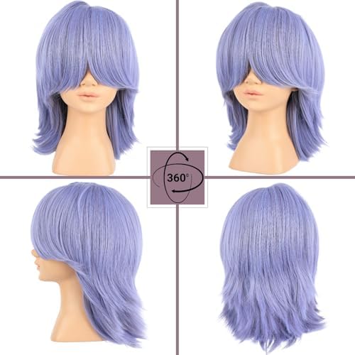 PUREHAIR Kids Short Black Wig with Tattoos for Boys Costume - Image 2
