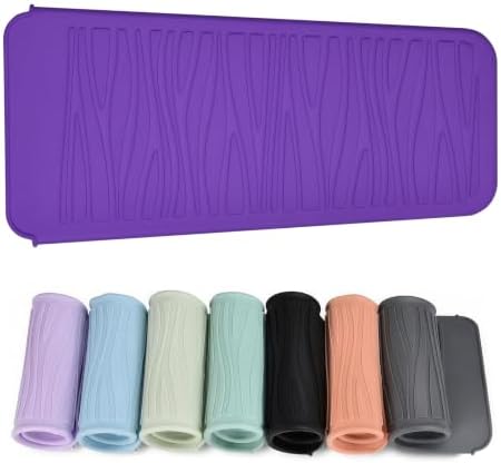 Silicone Heat Resistant Travel Pouch for Straightener, Curling Iron, Flat Iron, Waving Iron and Hot Hair Styling Tools (Purple) 1 Pack by EIOKIT