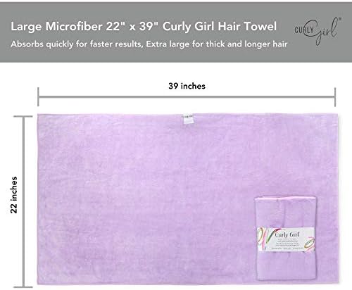 Curly Girl 2 Pack Microfiber Curl Hair Drying Towel, Anti-Frizz, Super Absorbent, Fast Drying Towel for Curls - Image 4
