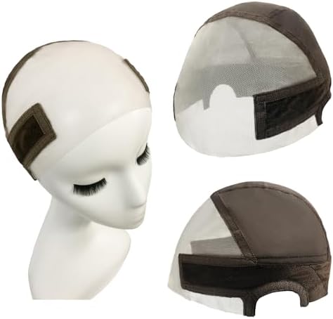 Lace Wig Grip Cap for Women - 11x5 Transparent Lace Wig Caps with Adjustable Grip Band for Lace Front, Non Slip Cap for Glueless Wig Keeping Wigs In Place, Brown by Unknown
