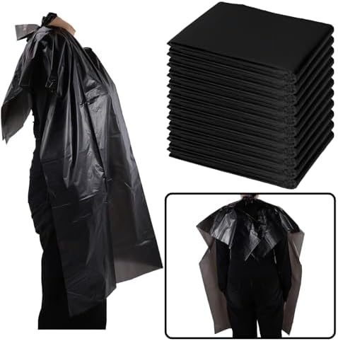 100 Pcs Disposable Barber Cape Waterproof Salon Cape Hair Cutting Hair Dye Capes for Hairstylist Disposable Aprons Adults - Image 5
