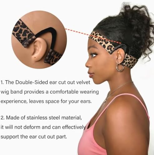 3Pcs Double-Sided C-Shaped Ear Cut Out Wig Edge Wrap Melting Band for Lace Front Wigs, Ear Free Painless adjustable Wig Band for Laying Edges and Styling - Image 3