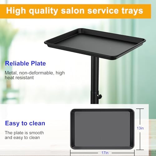 Salon Tray on Wheels,Adjustable Salon Service Rolling Tray for Mayo Stand - Image 3