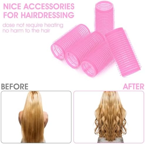 18pcs Self Grip Small Hair Rollers with Rat Tail Comb Plastic Hair Rollers Small Heatless Roller Hair Curlers for Pro Salon Hairdressing and DIY Hairstyles (0.98 X 2.44 Inch) - Image 3