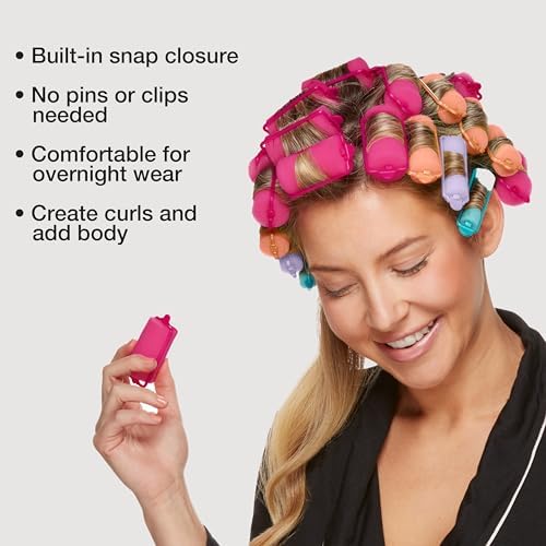 Conair Foam Hair Rollers & Self Grip Hair Rollers - Heatless Curls Overnight - Assorted Sizes & Colors - 48 & 31 Count - Image 4