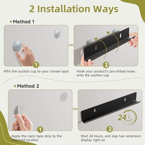 Hair Extension Hanger - Black Holder for Styling, Washing, Drying, Braiding, Display Rack for Clip-in, Wefts, Tape, Bundles, Hair Topper, Organizer/Storage - Image 6