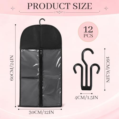 12PCS Wig Storage Bags with Hanger - Image 2