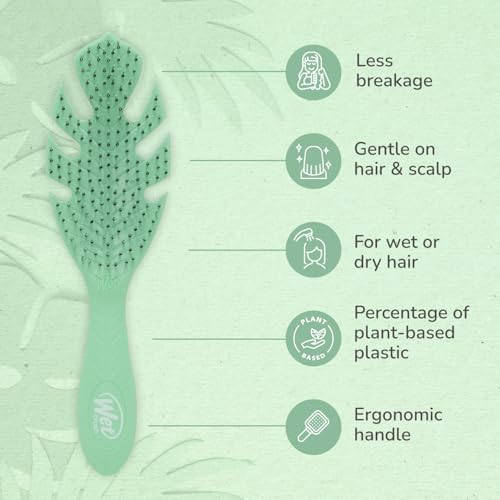 Wet Brush Go Green Hair Detangler Brush, Green - Detangling Hair Brush - Ultra-Soft IntelliFlex Bristles Glide Through Tangles & Gently Loosens Knots While Minimizing Pain, Split Ends & Breakage - Image 4