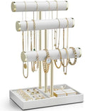 VLANDO Jewelry Organizer, 3 Tier Jewelry Bracelet Necklace Holder with Tray by VLANDO