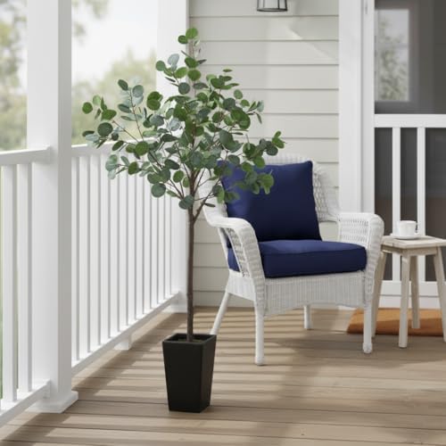 Aveyas 5ft Artificial Eucalyptus Tree for Home Decor, 5 ft Large Faux Floor Plant Fake Silk Trees with Pot for Indoor Outdoor House Living Room Office (5 Feet Tall Including Raised Pot) - Image 6