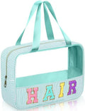 Sanwuta 1 Pcs Clear Seersucker Hair Bag, Lake Blue by Sanwuta