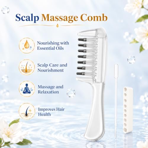 2Pcs Scalp Essential Oil Applicator,Scalp Massaging Brush Applicator,Hair Care Oils,Scalps Oil Applicator for Hair Growth Care,Fast Regrowth & Strengthens Hairs Roots (B) - Image 3