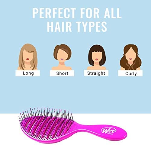Wet Brush Speed Dry Detangler (Pink)- Ergonomic, Heat Flex Bristles, Blow Dry, Detangling Knots, Snag-Free, Anti-Static Brush for All Hair Type (Pack of 2) - Image 3