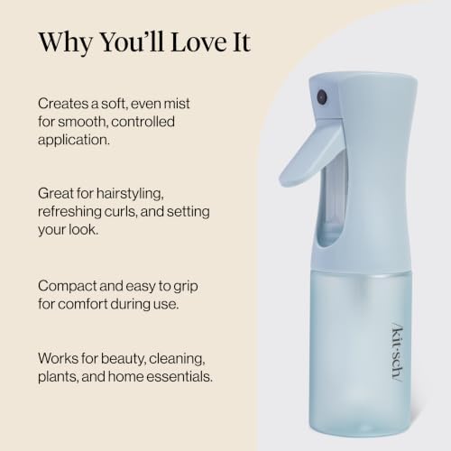 Kitsch Continuous Spray Bottle for Hair – Haze Blue, 150ml - Image 5