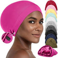 Silk Satin Hair Bonnet for Sleeping - Black Women & Men's Sleep Cap by Caplord