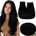 Full Shine Weft Hair Extensions Human Hair Jet Black 22 Inch 105g by FullShine