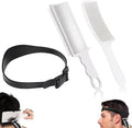 Fade Hair Trimming Guide for Men Haircut, Adjustable Silicone Curved Haircut Band, Curved Positioning Comb and Flat Top Comb for Home DIY Haircuts, Self Haircut Kit Guide Salon Styling Tools by FOWSRHRG