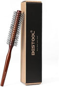 BESTOOL Small Brush for Short and Medium Hair, Blow Drying, Men's Beard Styling, Professional Smoothing and Curling Brush (Reddish brown) by BESTOOL