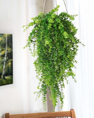 RECUTMS Hanging Money Plants Fake Outdoor Hanging Artificial Flowers Vines - Image 6