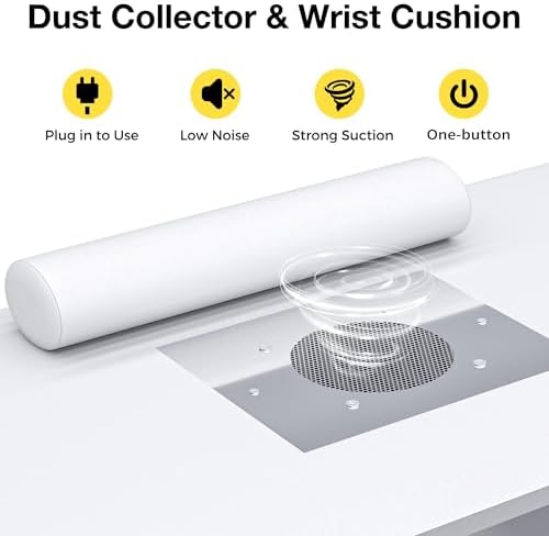 Kikihouse L-Shaped Manicure Table with Dust Collector, Outlet & LED Light - Image 3