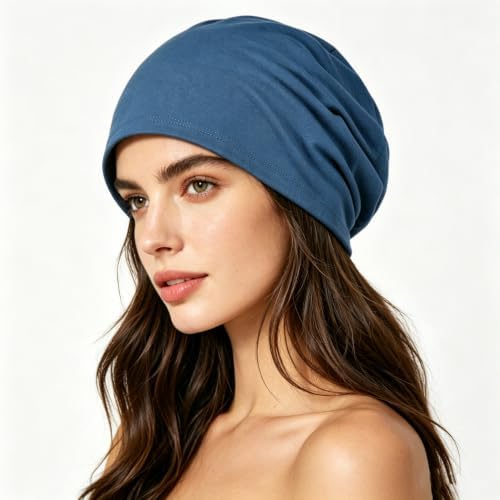 Cmonie 9-12 Pcs Solid Women Chemo Hat Stretchy Turban Beanie - Image 5