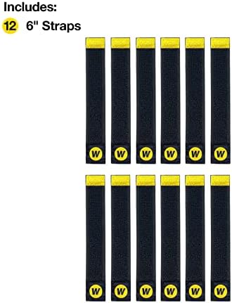 Selfie Straps by Wrap-It Storage - 6-inch (12-Pack) Black - Image 3