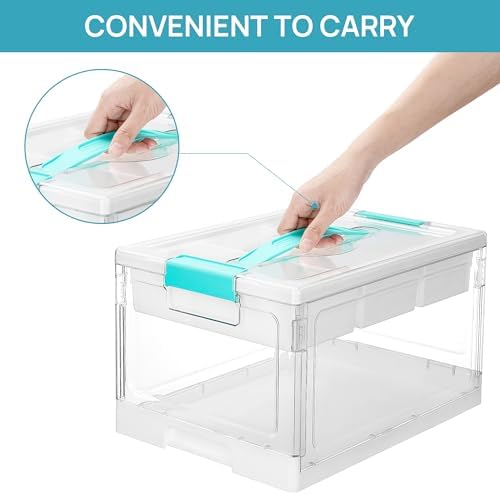 Vtopmart 24 QT Clear Plastic Craft Storage Box with Tray & Dividers, 2 Pack - Image 4