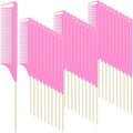 Patelai 30 Pcs Rat Tail Steel Combs Fine Tooth Bulk,Pink and Gold by Patelai