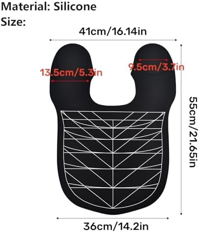 Waterproof Silicone Hair Cutting Guide Collar with Guidelines, Black - Image 2