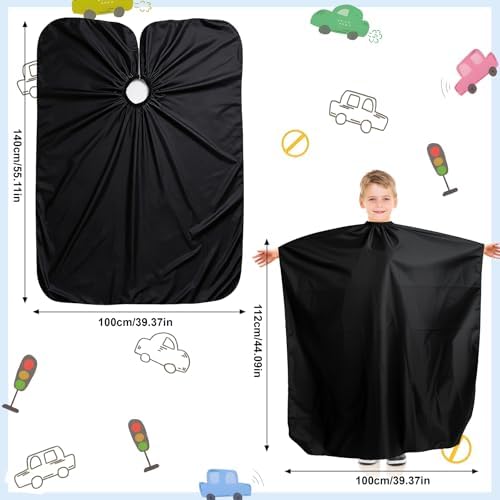 MMBABY Child Hair Cutting Waterproof Cape Barber Kids Hair Styling Cape Professional Home Salon Camps - Image 2
