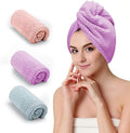 CZZXI 3 PCS Microfiber Hair Towel, Hair Wraps for Women Wet Hair, Fast Drying Hair Turban, Anti Frizz Head Towels Wrap for Curly Hair (Purple, Pink, Blue) by CZZXI