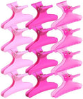 Ondder Pink Butterfly Hair Claw Clips for Styling and Sectioning - Makeup Hair Clamp Clips for Women and Girls by Ondder