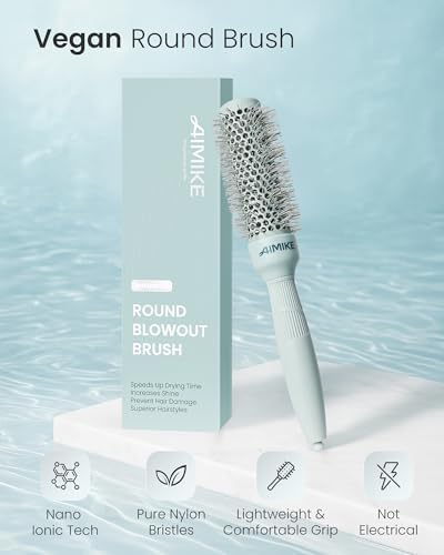AIMIKE NaturaVol Small Round Brush for Blow Drying Short Hair and Bangs - Image 3