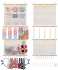 Bow Holder Hair Clip Organizer Headband Holder w/Mesh Pockets by iHansee