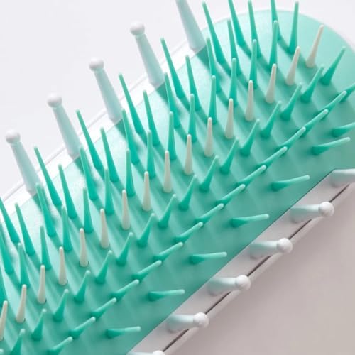 Frida Baby Detangling Hairbrush for Thick/Curly Hair,Toddler Hairbrush,Detangler Brush for Kids,Wide-Tooth Comb & Bristle Combo,Loosens Knots Without Tears or Breakage,Wet/Dry Use,Teal,(Pack of 12) - Image 2