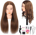 Opini Mannequin Head 100% Real Human Hair for Hairstyle Curling Practice by Opini