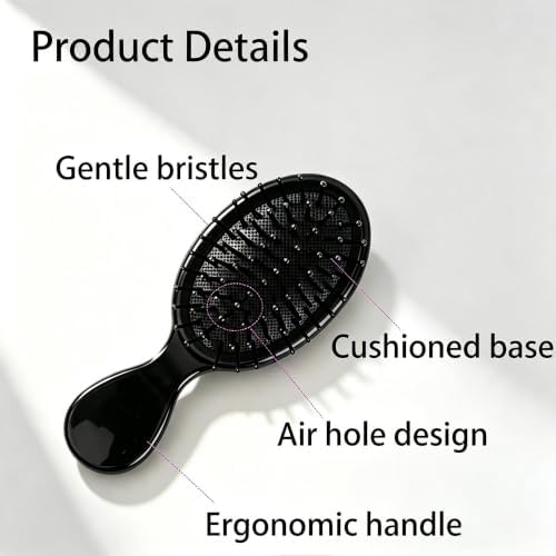 12 pcs Mini Hair Brush,Small Brush for Most Hair Types - Image 3