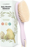 Wooden Baby Hair Brush for Toddler, Infant Cradle Cap (Thistle, Regular) by KeaBabies