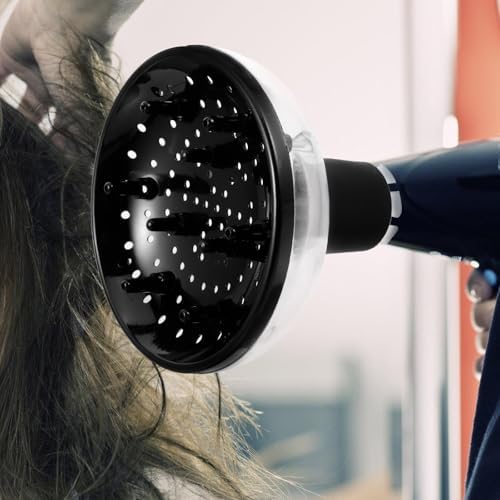 Hair Dryer Diffuser Attachment Large Hood Black PC for Curly Hair - Image 7