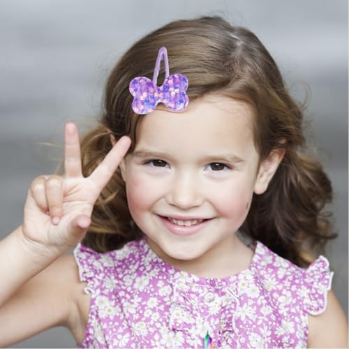 12 Pairs Hair Clips for Girls Hair Accessories for Kid Cute Glitter Toddler Girls Hair Accessory Multicolor Shaped - Image 6