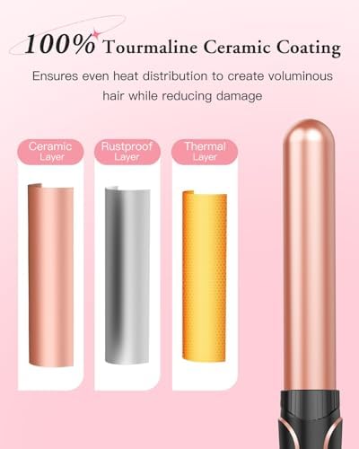 Waver Curling Iron Wand, BESTOPE PRO 5 in 1 Curling Wand Set with 3 Barrel Hair Crimper for Women, Fast Heating Hair Wand Curler in All Hair Type - Image 6