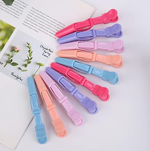 HH&LL Hair Clips for Women 10 Pack Wide Teeth & Double-Hinged Design Alligator Styling Sectioning Clips of Professional Hair Salon Quality - Image 7